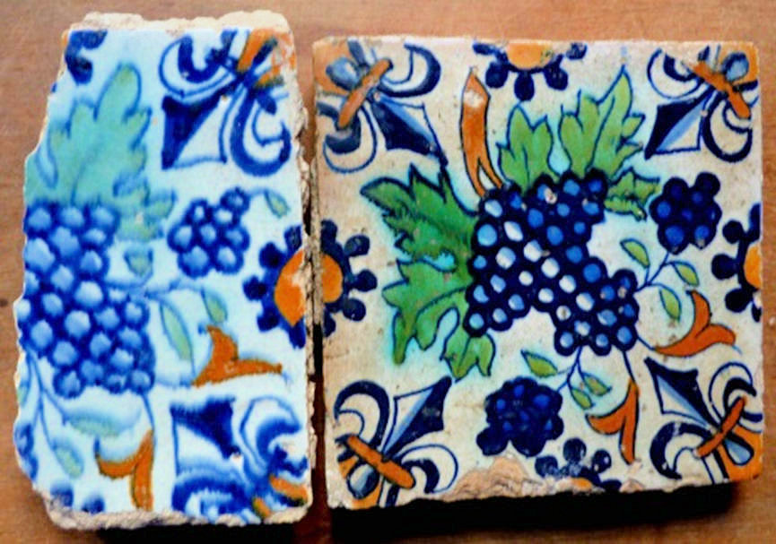 Colorful tiles from John Robinson's house