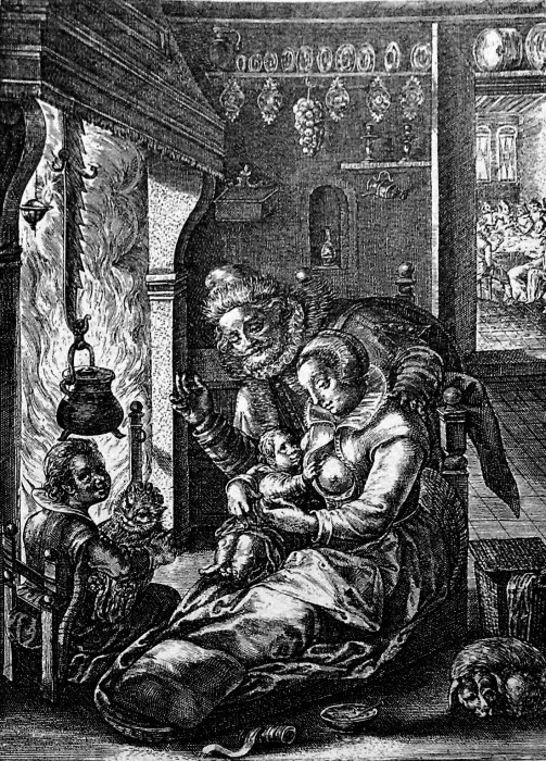 Family interior. C. de Passe, ca. 1600