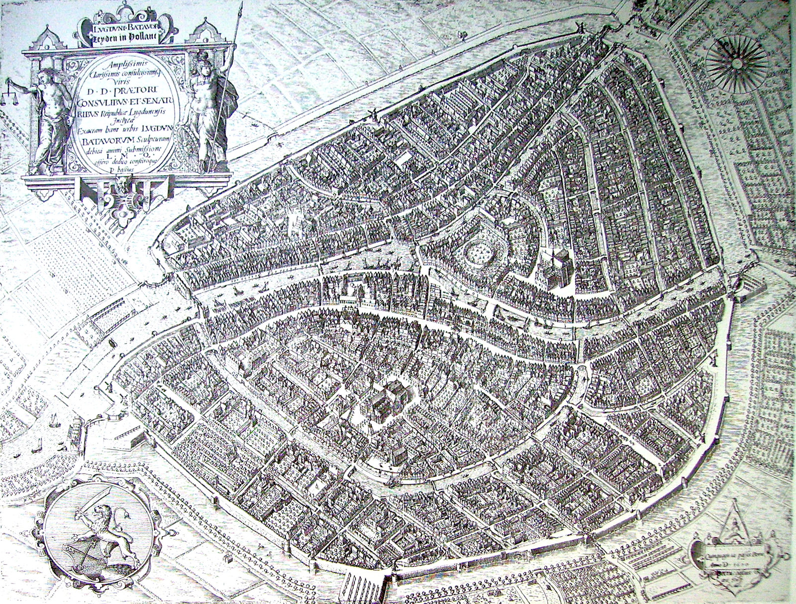 Old map of Leiden